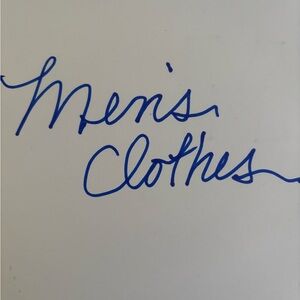 Blue Handwritten Sign